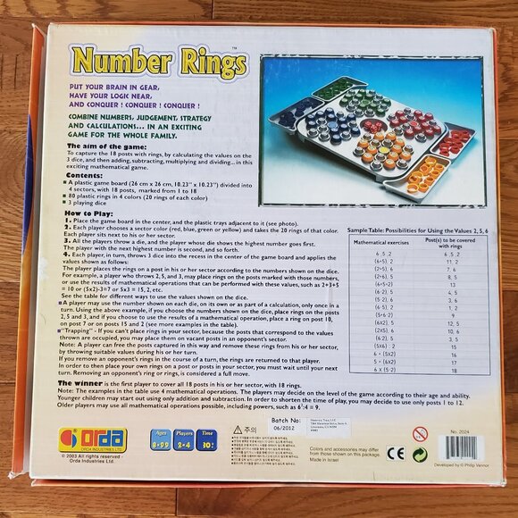 Orda Number Rings Game - Picture 2 of 5